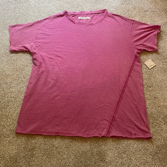 We the Free by Free People Dani Tee, Fuschia Fantastic, sz M - Picture 2 of 15